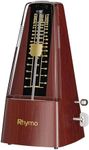 Mechanical Metronome for Piano, Guitar & Drums, Upgraded Movement, 40-208 BPM with 4 Beat Modes, Loud Clear Tempo for Beginners & Musicians, Classic Wind-Up Design, Wooden