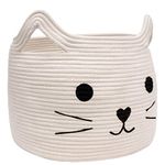 Gleckn Baskets For Organizing Cute Animal Storage Baskets Cat Toy Basket Big Cotton Rope Hamper Organizer For Laundry, Towels, Blanket, Toys, Clothes, Gifts 15''* 15''* 15 (Design 5), Multicolor