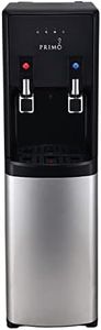 Primo Bottom-Loading Water Dispenser - 2 Temp (Hot-Cold) Water Cooler Water Dispenser for 5 Gallon Bottle w/Child-Resistant Safety Feature, Black and Stainless Steel