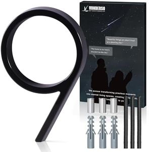 VONDERSO 5 Inch Floating House Numbers for Outside, Modern Metal Anti-Rust Address Numbers(9), Zinc Alloy Black Floating Mailbox Numbers with Nail Kit, Weatherproof 911 Night Visibility Door Decor