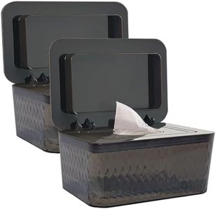 2 Pack Wet Baby Wipes Dispenser - Large Capacity Wipe Holder Seal-Designed Dust-Proof Wet Wipes Container Keep Diaper Wipes Fresh