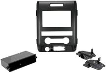 Scosche FD1438B Compatible with 2009-12 Ford F-150 XL, ISO Double DIN & DIN+Pocket Dash Kit, Black