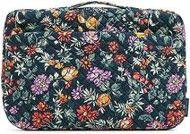 Vera Bradley Women's Cotton Laptop Organizer, Fresh-Cut Floral Green, One Size