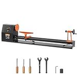 VEVOR Benchtop Wood Lathe, 14 in x 40 in, 0.5 HP 370W Power Wood Turning Lathe Machine, 4 Speed Adjustable 885/1245/1715/2425 RPM with Chisels Faceplate Plastic Handle Hex Wrench, for Woodworking