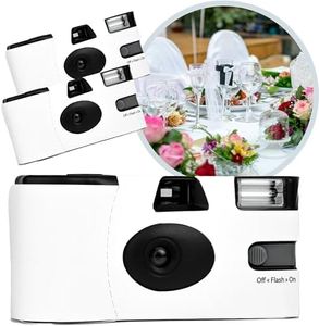 H&H Photo Supply White Disposable Camera Bulk Set (3 Pack) – Single Use Bulk Disposable Cameras Pack: Best for Wedding, Cute Baby Showers, Parties & Events – Easy-to-Use, Bright Flash, 27 Photos