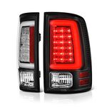 VIPMOTOZ For 2013-2018 RAM 1500 2500 3500 LED Model Black Bezel OLED Neon Tube LED Tail Light Brake Lamp Housing Assembly Replacement Driver & Passenger Side