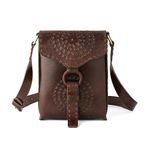 Goatter Genuine Leather Handmade Girls And Women’s Small Cross Body Sling Bag For Daily Use,(Coffee)