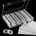 200 Coin Capsules (30mm) with 200 Foam Gasket and 2 Plastic Storage Box for Coin Collection