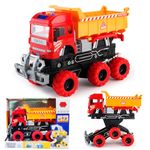 FunBlast 6 Wheel Drive Friction Powered Dumper Truck Toy for Kids - Monster Construction Truck Toy for Kids, Light & Sound Toy Truck for 3+ Years Children (Multicolor)