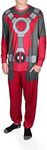 Marvel Avengers Deadpool Adult Men's Pajama Sleep Set Merch Merchandise Classic Vintage Stuff Teen Dead Pool (Medium) Red-black