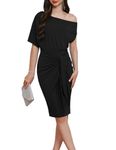 GRACE KARIN Formal Dress for Women 2024 Trendys Elegant Cocktail Party Dresses Black M