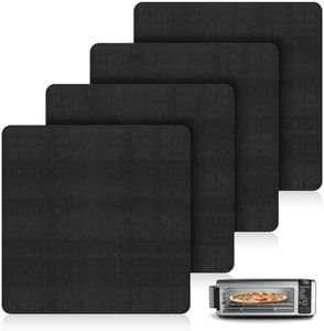 AIEVE Air Fryer Oven Liners, 4 Pack Non-stick Mat Baking Compatible with Ninja Foodi SP101 SP201 SP301 Fry Toaster Microwave Bottom of Gas & Electric