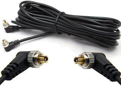 DSLRKIT 5M 16ft Male to Male M-M Flash PC Sync Cable Cord with Screw Lock