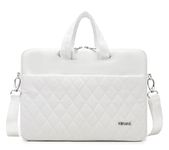 Kinmac Embroidery Style Water Resistant Laptop Case Bag Sleeve, White, 13 inch-14 inch