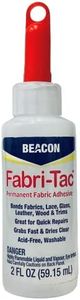 Fabri-Tac 59 ml Medium Bottle, Clear, Permanent Adhesive, Fabric Glue