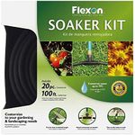 Flexon WS100KITCN 20-Piece Soaker Hose Kit, 100 ft, Black