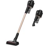 Miele Duoflex TotalCare Vacuum Cleaner, Cordless and Bagless Multi-Use, Multi-Floor Flexible Stick Vacuum with 4 Attachable Brushes and Accessories, in Obsidian Black/Rose Gold