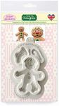 Gingerbread Man Silicone Mould for Cake Decorating, Crafts, Cupcakes, Sugarcraft, Candies, Card Making and Clay, Food Safe Approved, Made in The UK, Sugar Buttons by Kathryn Sturrock