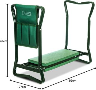 LIVIVO Folding Garden Kneeler Seat – Portable Outdoor Bench