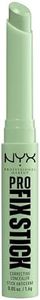 NYX Professional Makeup Correcting Concealer Stick, Covers Blemishes, Dark Spots and Discolouration, 12H Wear, Vegan Formula, Pro Fix Stick, Green