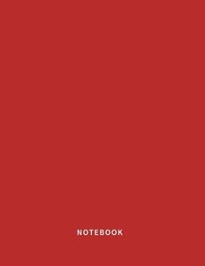 Notebook: Crimson Red Notebook, Lined (Composition Book Journal Diary) (Large 8.5 x 11 Letter Size)