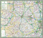 Shropshire - UK County Map Paper Laminated - 90 x 100 cm