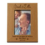 Personalised Best Uncle With Name Portrait Photo Frame Gift (4 x 6 Inch)