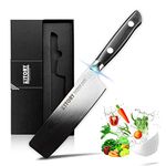 Kitory Nakiri Knife-Warrior Series-6.5 inch Vegetable Knife with VG10 Super Steel and G10 Handle for Home and Kitchen, 2024 Gifts for Women and Men