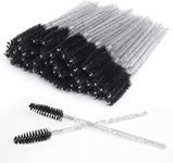 100 Pcs Eyelash Mascara Applicator Wand Brush Spoolies Brush Eyelash Brush,Eyelash Spoolie Eyelash Brushes Mascara Wands Eye Lash Eyebrow Brush for Eyelash Extensions By H HOME-MART Crystal_BK