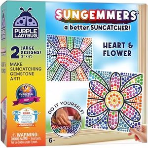 SUNGEMMERS Window Art Suncatcher Kits for Kids Crafts Ages 4-8 - Arts & Crafts for Girls Ages 8-12 4-6 6-8 Girls & Boys, Fun Girls Toys Age 6-8 & Up - Christmas & Birthday Gifts for 6 Year Old Girls