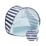 Babymoov Anti-UV Baby & Toddler Beach Tent, Pop-Up Sun Shade Shelter with UPF 50+ Protection, Portable Outdoor Canopy, Ventilated Shade, Floor Mat & Carry Bag, Marine
