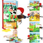 BBWOO Baby Books 0-6 Months，Sensory Books Toy for Baby,Touch & Feel Tummy Time Books Baby Gifts for 0 3 4 6 Months Boys Girls