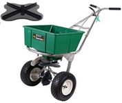 Lesco 101186 High Wheel Walk-Behind Fertilizer Spreader with Ultra Plus Impeller (Bundle, 2 Items)