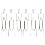 sourcing map 9 Pieces Plate Hanger, 10 Inch Stainless Steel Invisible Wall Plate Hangers with 9Pcs Wall Hooks for Decorative Plates, Silver