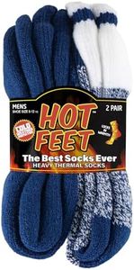 HOT FEET 2 Pairs Thermal Socks for Men, Women Extreme Cold Warm Boots Socks - Thick Men's Winter Insulated Socks to Keep Feet Warm, Cold Weather Socks Size 6-23