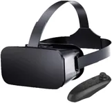 VR Headset for Phone with Controller, Anti-Blue Lens PD & Fl Adjustable Virtual Reality Goggles Set for Kids and Adults, Compatible with iPhone 16/15/14/13/12 Samsung Android 4.5-6.7"