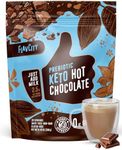 FlavCity Prebiotic Keto Hot Chocolate Mix - Vegan, Sugar & Dairy-Free Hot Chocolate - High Fiber, Low-Carb - 45 Calories per Serving - With Organic Cocoa & Coconut Milk Powder (20 Servings)