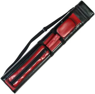 Iszy Billiards 2x2 Hard Pool Cue Stick Carrying Case, Red - Black