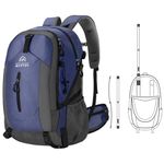 OutdoorMaster 50L Hiking Backpack with High Strength Aluminum Support, Lightweight Travel Backpack with Rain Cover, Waterproof Camping Backpack for Men Women -Blue, 50l Blue, 50L, Hiking Backpack