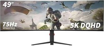 49 Inch Wide Dual QHD (5120x1440) IPS Surface Game Display, 75 Hz, 49 Inch montior. HDR 400, Hidden Inside, USB-C, Interchangeability VESA100 * 100mm, Tilt Height Adjustment Possible, G-Sync