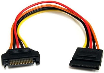 StarTech.com Cable de 20cm de Extensión de Alimentación Corriente SATA - 15 pines