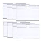 100Pcs Clear Plastic Wire Shelf Price Label Holder Retail Price Tag Label Card Holder Merchandise Sign Display Holder for Retail Store Supermarket Mall Price Display, 60 x 42MM