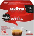 Lavazza, A Modo Mio Qualità Rossa, 96 Coffee Pods, Arabica and Robusta, Full and Sustained Taste, Intensity 10/13, Medium Roasting, 6 Packs of 16 Coffee Pods