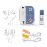 AED Trainer, XFT Portable AED Training Kit Essentials AED Training Device in English and Dutch for Defibrillator Trainee Beginner, 10 Different Scenarios, First Aid Teaching Device (XFT 120C+)