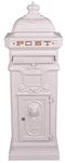 Post Box/Mail Box Freestanding Cast Aluminium Letter Box in White