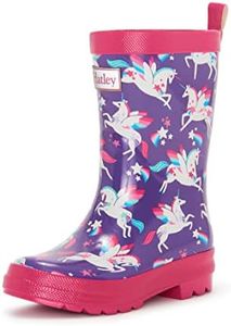 Hatley girls Rain Boots, Rainbow Winged Unicorns, 4 Big Kid