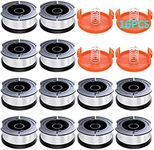 16 Pack String Trimmer Line for Black+Decker,(AF-100)String Trimmer Replacement Spool,30ft 0.065" Autofeed String Trimmer Line,Suitable for Black+Decker Trimmer Line(12 Spools,4 Spool Caps,4 Springs)