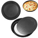 AZKEEGREY 2Pack Perforated Quiche Tins with Loose Base 20cm, Non-Stick Perforated Tart Tin with Loose Base, Round Perforated Flan Tin Removable Bottom for Baking