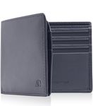 Vegan Leather Wallets for Men - Cruelty Free Non Leather Mens Wallet Bifold Flip Up ID Window RFID Box Gifts for Men