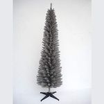 E-Stores Direct 5ft 6ft 7ft 8ft Grey Pine Pencil Slim Artificial Christmas Tree (6ft/180cm)